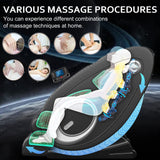 Massage Chair Full Body, Zero Gravity Massage Chair with 8 Fix Rollers, Foot Massage, Heating, Auto Modes, Full Body Airbag, Touch Screen Controller, Music Player, Home Massage for Back Fatigue Msutree