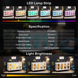 Tribesigns Modern Buffet Cabinet, LED Light Sideboard Cabinet with Acrylic Doors, 55" Coffee Bar Accent Storage Cabinet for Living Room, Dining Room, White Tribesigns