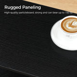 MAHANCRIS Floating TV Stand with Power Outlet, Wall-Mounted Entertainment Console Center with Storage, Floating TV Shelf for Under TV Storage, for Living Room, Bedroom, Black TVHB101E01 MAHANCRIS