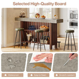 Tribesigns 63-Inch Large Home Bar Unit, 2-Tier Kitchen Island Mini Bar Height Pub Table with Footrest, Modern Coffee Bar Cabinet for Dining Room, Bistro, Living Room Tribesigns