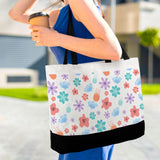 Joyclub 10 Pack Large Canvas Tote Bags Bulk Sublimation Blanks with Long Handle 18.5 x 15 x 4 inch Polyester Bags Wide Reusable Grocery for DIY Decorating Crafting Painting Shopping Joyclub