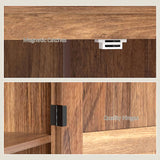 HOMCOM 72" Tall Farmhouse Kitchen Pantry Cabinet - Kitchen Storage Cabinet with Adjustable Shelves & 2 Barn Doors & Drawer, Versatile Storage Unit for Dining Room, Brown HOMCOM