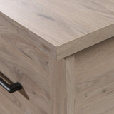 Sauder Summit Station L-Desk, L: 58.66" x W: 66.46" x H: 29.02", Laurel Oak finish Sauder