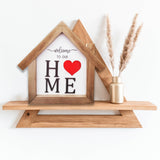 Barsha Space Interchangeable Seasonal Decor Welcome Sign,Rustic Square Wood Farmhouse Hallway Ornaments or Wall Hanging Outdoor,Holiday Decorations for All Seasons(Holiday Replaceable) Barsha Space