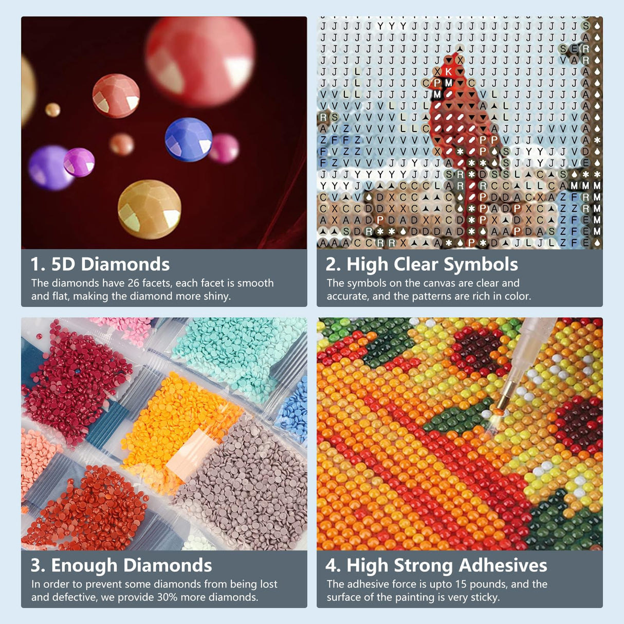 SJUTOUCI Diamond Painting Kits for Adults, Winter Diamond Art Kits for Beginners, 5D DIY Diamond Bead Dot Art, Full Drill Gem Craft Home Decor 12x12 inch, Snowscape SJUTOUCI