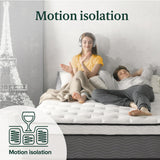 ZINUS 12 Inch True Support Hybrid Mattress [New Version], King, Fiberglass Free, Medium Feel, Motion Isolation, Certified Safe Foams & Fabric, Mattress in A Box Zinus