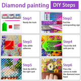 JXDXDJ Dragonfly Diamond Art Kits for Adults,Flowers 5D Diamond Painting Kits for Beginners,DIY Round Full Drill Diamond Dots Gem Art for Adults,Paint by Diamonds Pictures Crafts Home Decor 12x16 in JXDXDJ