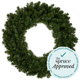 Northlight Pre-Lit Canadian Pine Artificial Christmas Wreath - 36" - Clear Lights Northlight