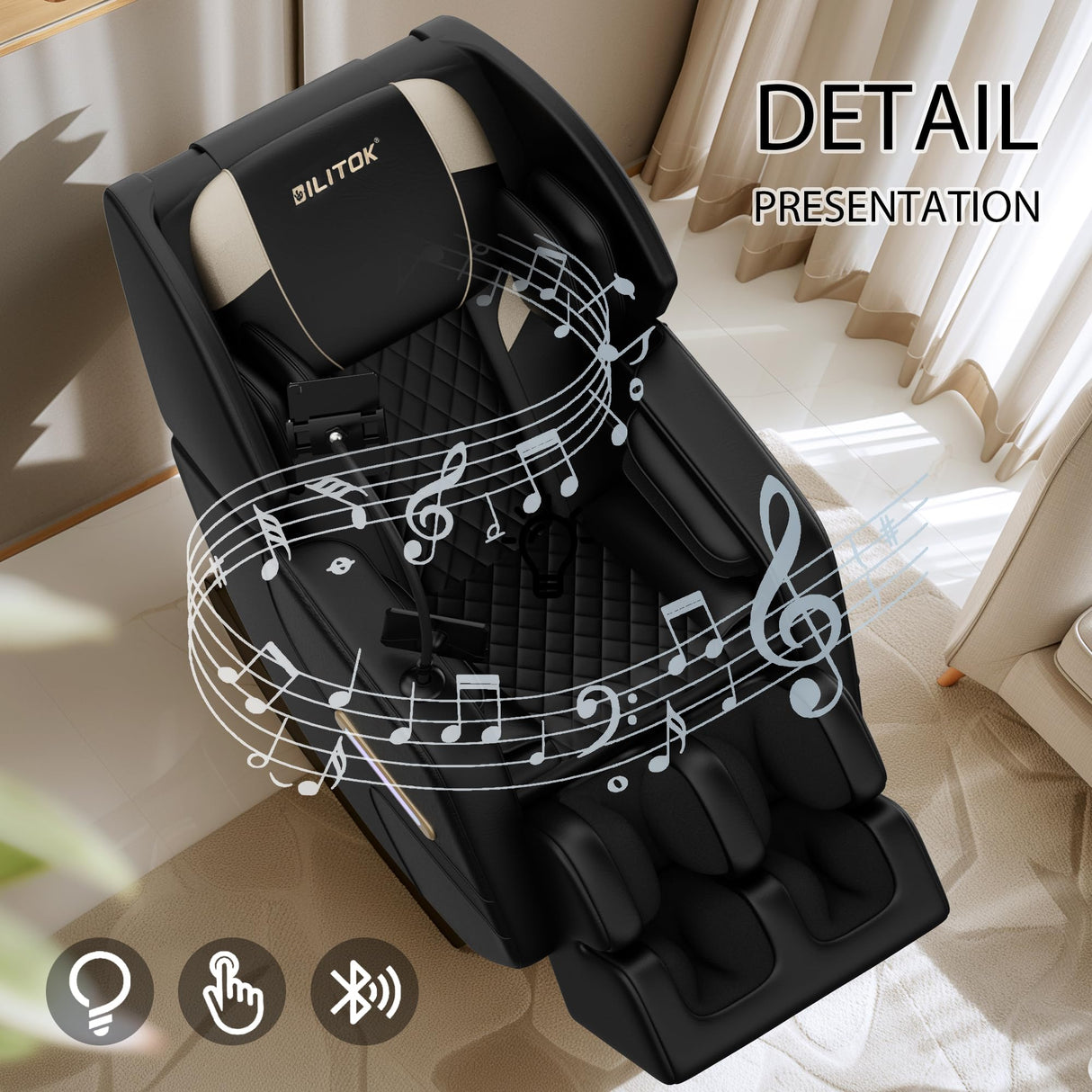 AYJOIR 2025 Massage Chair Full Body Massage Chair with Zero Gravity, Extended Footrest, SL Track, Yoga Stretch, Foot Rollers, and Heating Comfort (Black) AYJOIR