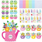 Gersoniel 24 Sets Mother's Day Crafts for Kids Classroom Card Making Kits DIY Greeting Cards Set 24 Cards 24 Envelopes 24 Sheets Stickers for Toddler Kids School Handmade Activities Gersoniel