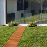 Worth Garden 9 ft. Wooden Garden Pathway - 17 in. W Roll Out Straight Walkway for Outdoor Patios, Gardens, Yard, Beach Boardwalks, Wedding Party - Worth