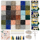 Box-O-Beads, 6000 pcs Polymer Clay Heishi Beads for Bracelet & Jewelry Making, DIY Bracelet Making Kit for Kids & Teens Ages 8-12, 24 Earth Tone Colors, 6mm Beads Felix LeChef