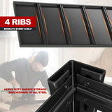 REIBII 48" W Garage Shelving 2500LBS Storage Shelves Adjustable Metal Shelving Heavy Duty Garage Shelves for Warehouse Pantry Basement 48" W x 72" H x 18" D, 2 Pack REIBII