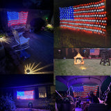 YULIANG LED American Flag Lights,6.5ft*3.2ft Waterproof Led Flag Net Light Outdoor for 4th of July Decorations,Independence Day,Memorial Day, Festival, Garden,Outdoor Christmas Decoration YULIANG
