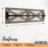 Autumn Alley Rustic Coat Rack Wall Mount – Multi-Purpose Farmhouse Wood and Metal Coat Hooks Wall Mount for Entryway, Bathroom, or Kitchen Autumn Alley