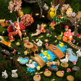 HIYZI 109 Pcs Fairy Garden Accessories Fairy Garden Kit Miniature Fairy Figurines Accessories Fairy Animals Decor Outdoor for DIY Dollhouse HIYZI