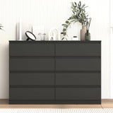 CIPACHO Black 8 Drawer Dresser for Bedroom,Modern Large Dresser with Deep Drawer,Wide Storage Chest of Drawer, Bedroom Storage Furniture Drawers for Living Room CIPACHO