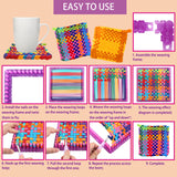 Weaving Loom for Kids and Adults, Arts and Crafts Potholder Loom Kit with 288 Colorful Loops, 2-in-1 Weaving Loom Kit for Girls Ages 5 6 7 8-12 13, DIY Weaving Kit Birthday Gifts for Beginners Bukicho