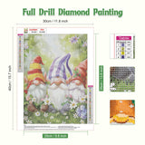 NAIMOER Gnomes Diamond Painting Kits for Adults, DIY 5D Diamond Painting Spring, Full Drill Gnomes and Flowers Diamond Art Kits Perfect for Relaxation and Home Wall Decor 30x40cm NAIMOER