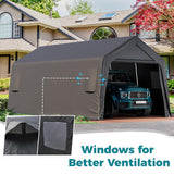 EROMMY 10x20 FT Heavy Duty Carport with All-Steel Metal Frame, Portable Garage with Reinforced Base, All-Season Car Canopy for Car, Boat, Truck ﻿ EROMMY