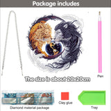 Diymood DIY Hanging Diamond Art Kits for Adults Lion, Diamond Painting Kit Pendant Special Shaped Double Sided Acrylic Sun Catcher Board Wreath Pendants Canvas Window Wall Decor 7.88 x 7.49 Inch Diymood