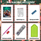 xackcme Red Truck Diamond Painting Kits for Adults, Christmas Diamond Art Kits for Adults, Round 5D Aurora Gem Art Kit for Adult DIY Crafts Kit Gift Home Wall Decor Gifts (16x12 inch) xackcme