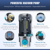 Orion Motor Tech 3.5cfm Vacuum Pump and Chamber Kit, 2 Gallon Vacuum Chamber and 38 Micron Vacuum Pump Epoxy Resin Chamber Kit, 7.6L Vacuum Chamber with Pump for Casting Degassing, Oil Incl. Orion Motor Tech