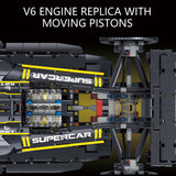 JSINMA Technic F1 RS20 Racing Car Building Kit – 1:8 Scale Collectible Set for Adults, 1650+ PCS Display Model with Realistic Details – DIY Engineering Gift for F1 Fans, Home or Office Display JSINMA