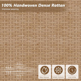 Rotihom 8-Piece Wicker Outdoor sectional Patio Furniture Set with Additional Waterproof Cover, Conversation Patio Furniture with Washable Thick Cushions for Garden, Backyard, Poolside Rotihom