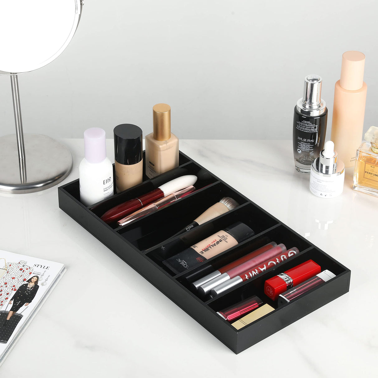 MyGift Acrylic Sunglass Organizer,Glasses Holder,Sunglass Holder,Eyeglass Case Storage,Display Tray Drawer,Eyewear, Jewelry, Makeup MyGift