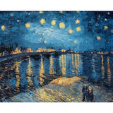 Vincent Van Gogh Masterpiece Series Paint by Numbers for Adults by Tococoo, DIY Adult Paint by Number Kits for Beginners on Canvas Rolled 16"x20" Unframed (Starry Night on The Rhone) Tucocoo