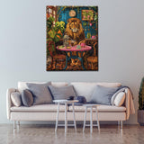 Wildlife Lion Paint by Numbers Kits Children,Jungle Green Leaves Paint by Numbers Boho Bohemia Painting Kits on Canvas for Home Wall Decor Without Framed 16''W x 20''H Aihonmin