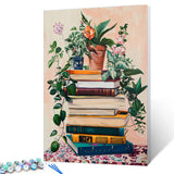 Watercolor Magic Book Flowers Paint by Numbers Kits for Adult,Bohemia Paint by Numbers Kits on Canvas Arts and Crafts with Brushes Acrylic Pigment Drawings Gift Without Framed 16''W x 20''H Aihonmin