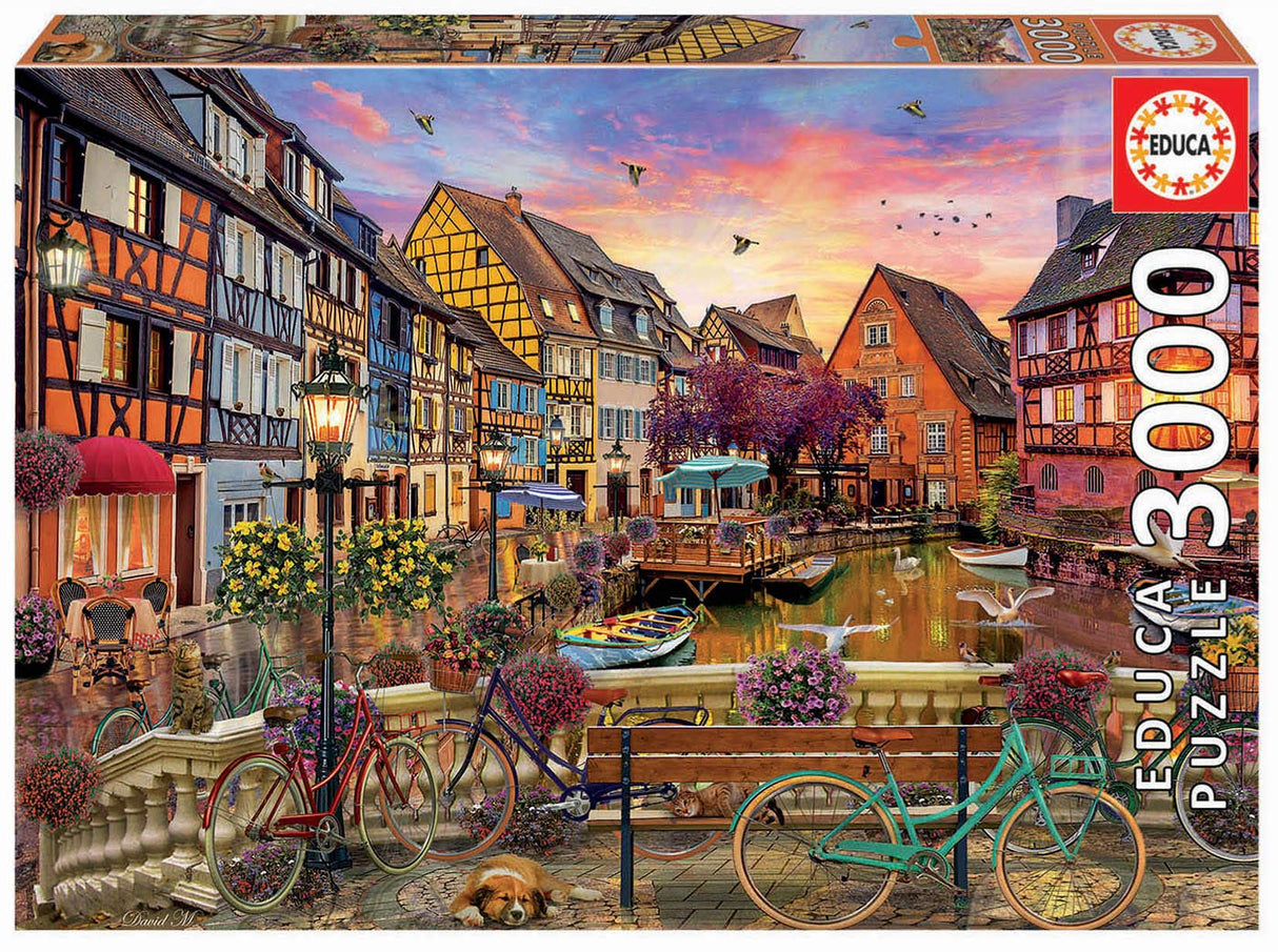 Educa - Colmar, France - 3000 Piece Jigsaw Puzzle - Puzzle Glue Included - Completed Image Measures 47.25" x 33.5" - Ages 14+ (19051) Educa