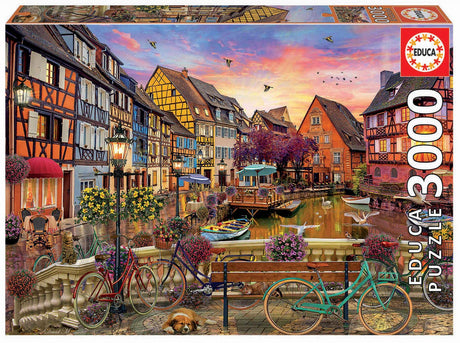 Educa - Colmar, France - 3000 Piece Jigsaw Puzzle - Puzzle Glue Included - Completed Image Measures 47.25" x 33.5" - Ages 14+ (19051) Educa