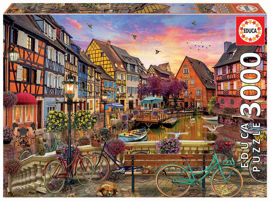 Educa - Colmar, France - 3000 Piece Jigsaw Puzzle - Puzzle Glue Included - Completed Image Measures 47.25" x 33.5" - Ages 14+ (19051)