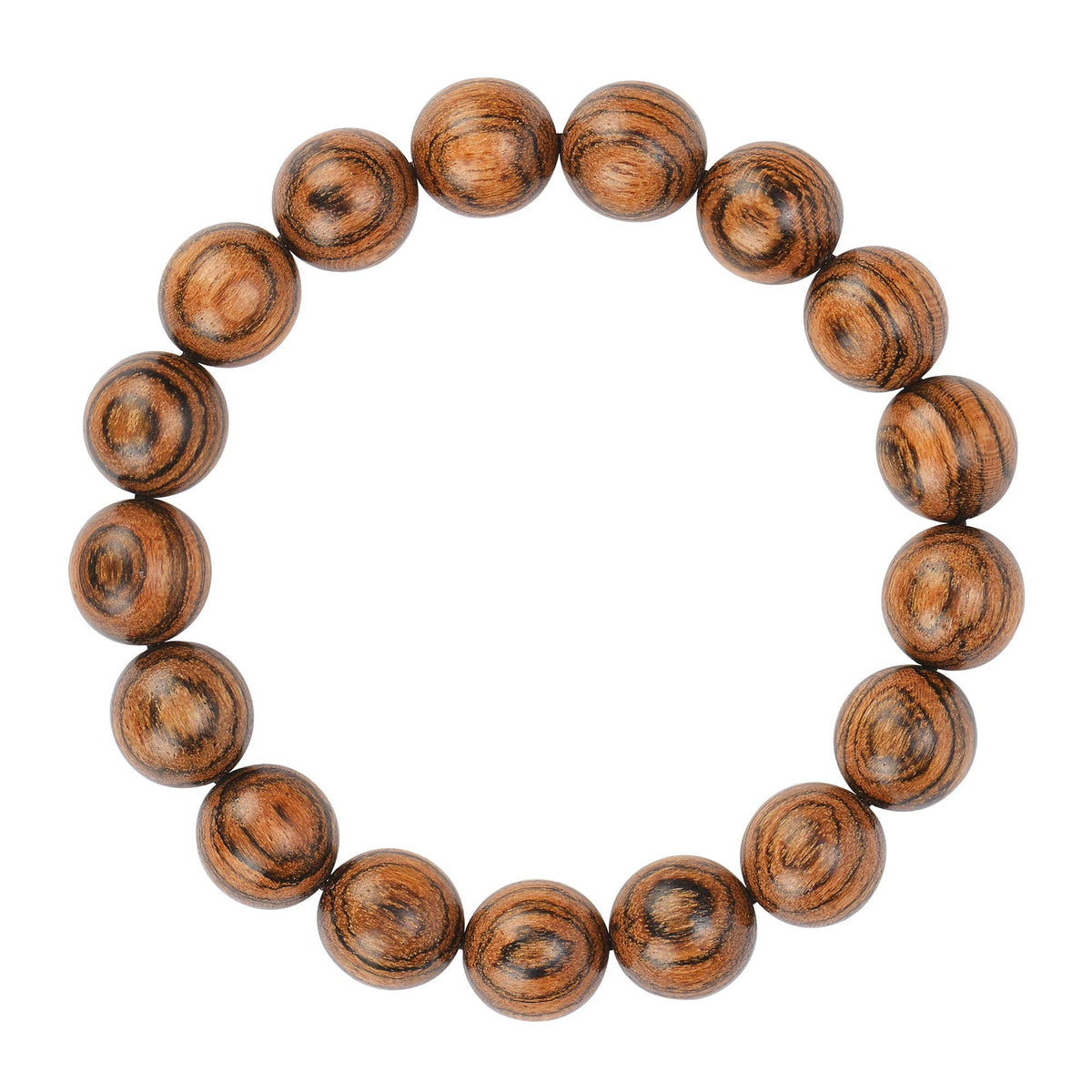 anzhongli Prayer Beads Bracelet 12MM for Men and Women Beaded Bracelet Sandalwood Elastic(12mm 17 beads Tiger skin) anzhongli