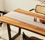 FEXIA Boho Macrame Table Runner with Tassels 36 Inches Long Cream for Farmhouse Home Decor Bohemian Dining Bedroom Decor Rustic Bridal Shower (12x36 Inches) FEXIA