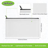 Sublimation Blank Bag Canvas Zipper Pouch Blank Makeup Bag Canvas Double-side Blank Pencil Case Bags for Painting DIY, 8.3 x 4.7 Inches(24 Pieces) Tenare