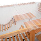 118" Large Wooden Window Catio Outdoor Cat Enclosure Walk in Cat Cage Kitten Playpen Patio with Weatherproof Roof, 6 Platforms, 2 Bouncy Bridges and 2 Resting Houses MegaChoice