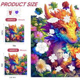 Qiuenisray Wooden Jigsaw Puzzles 500 pieces-Dragon,Medium,16.3x16.5in,Royal,Wooden Puzzles for Adults,Unique Shape Animal Adult Puzzles,Irregular Wood Puzzles Best Gift for Adults and Kids Family Game Qiuenisray