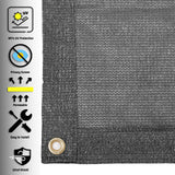 SUNNY GUARD Shade Cloth 12x20 FT Sun Shade Screen Fabric HC-036 Shade Cover Tarp with Grommets for Pergola Backyard Garden, Dark Grey SUNNY GUARD