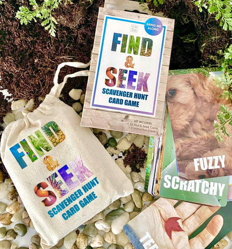 Hapinest Find and Seek Scavenger Hunt Card Game, Indoor Outdoor Activities for Kids Toddler & Family, Beach Camping Travel Car Games for Road Trips, Kids Scavenger Hunt Game Age 3 4 5 6 Years Old & Up Hapinest