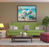 APTDYIGL 5D Beach Butterflies Diamond Painting Kits for Adults Beginner,DIY Flowers Heart Diamond Art Kits for Adults,Round Full Drill Diamond Dots with Gem ArtKits,Home Wall Decor 11.8x11.8inch APTDYIGL