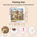 SJUTOUCI Puppy Diamond Painting Kits for Adults, Dog Diamond Art Kits for Beginner, 5D DIY Painting with Diamonds, Full Drill Round Gem Art Craft Home Decor 12x12 inch, Animal SJUTOUCI
