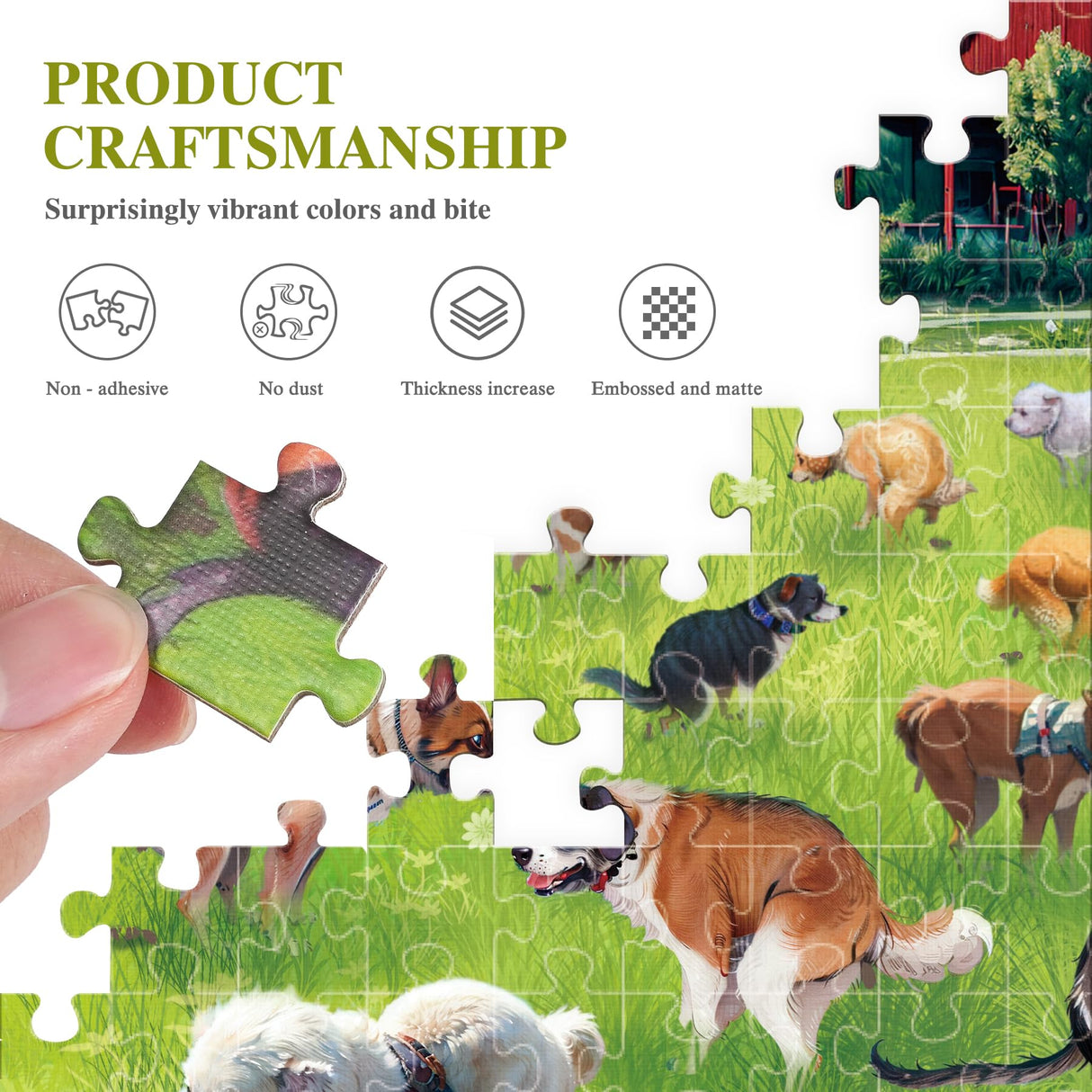 ALL4JIG Dog Pooping Fun Jigsaw Puzzles for Adults and Kids, 1000 Pieces, Christmas Secret Santa Gift, White Elephant Gifts for Dog Lovers, Number Partitioned for Easy Solving ALL4JIG