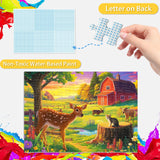 100 Pieces Jigsaw Puzzles for Kids - Deer Cat Farm Puzzles for Kids Ages 4-6 6-8 8-10 10-12 Kids Learning Educational Puzzle Toys for Boys and Girls - Farm Kitten and Cow Biarek