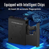 FIREGEAR Gun Safe Biometric Pistol Safe, Quick Access Handgun Safe, Safes for Handgun with Fingerprint, PIN Code, KEY, Mounted Nightstand and Gun Lock FIREGEAR