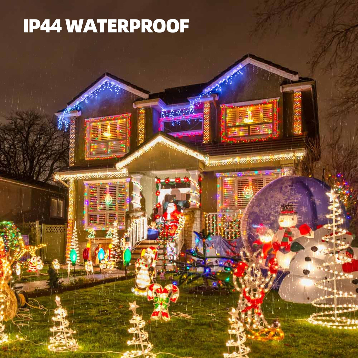 TW SHINE Christmas Lights, 200 LED 66FT Outdoor Christmas Lights Plug in with 8 Modes, Waterproof Christmas Lights Outdoor, Indoor Xmas Decorations for Party Yard House Decor, Warm White TW SHINE