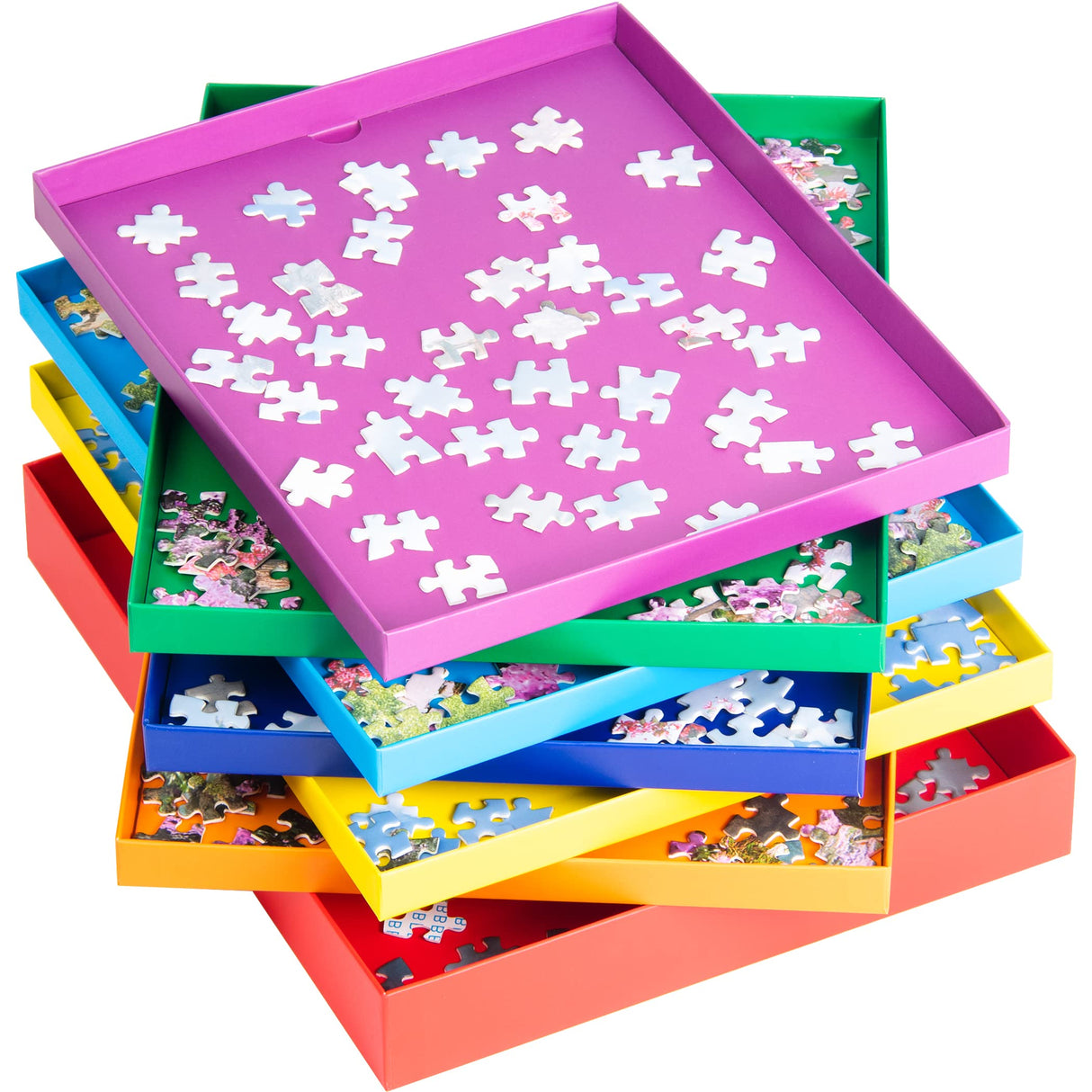 Tektalk Puzzle Sorting Trays Stackable Jigsaw Puzzle Sorters Puzzle Accessory for Puzzlers for Puzzles up to 1500 Pieces Tektalk